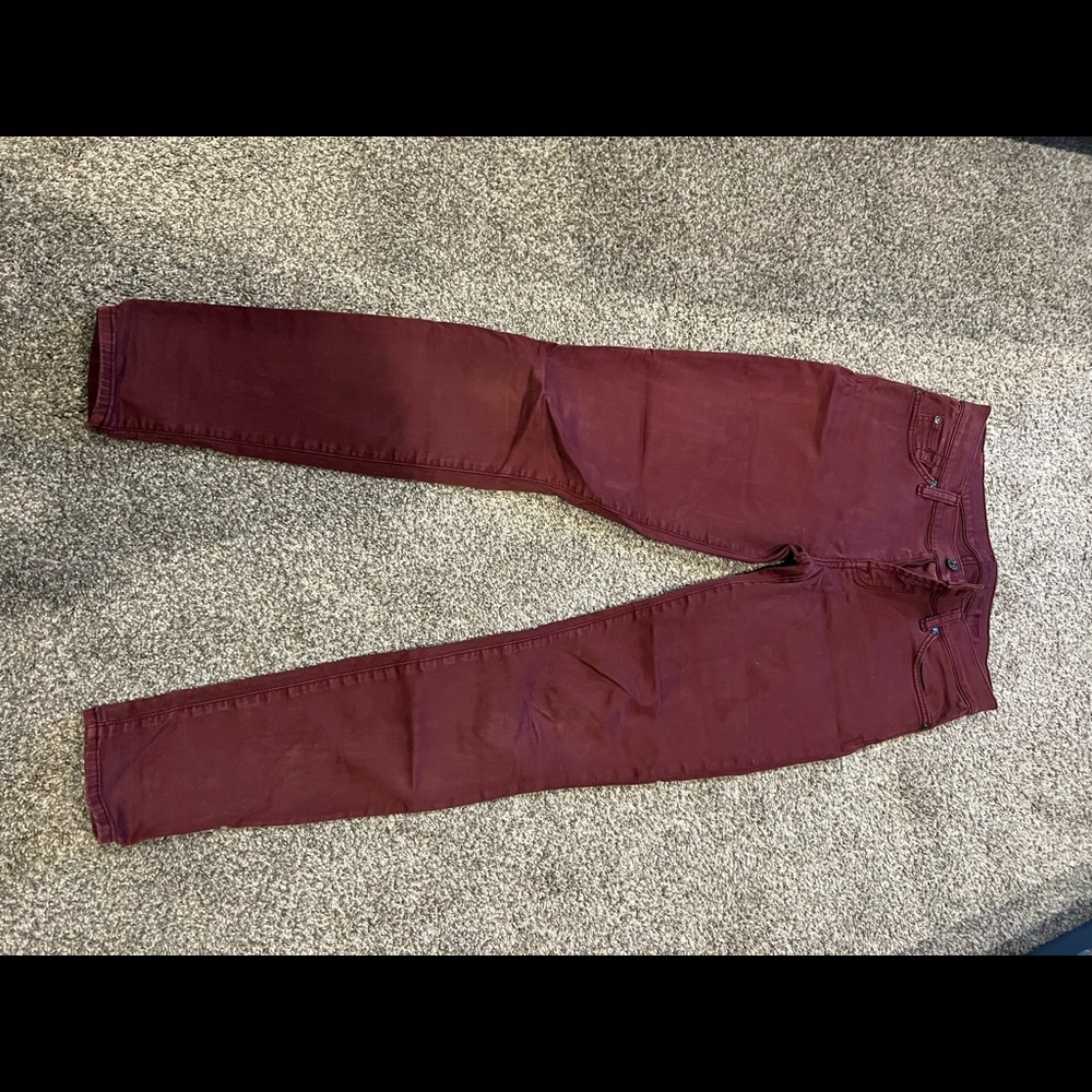 Red/burgundy Seven for all mankind Gwenevere skinny jeans